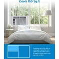 thumbnail image 6 of Lumiparty 5000 BTU Window Air Conditioner with Remote, Window AC Unit for Bedroom Cools 150 Sq.Ft, Ultra Quiet, Energy Efficient Cooling for Bedrooms, Offices & Dorms, White, 6 of 10