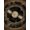 Brown, Pattern 20, variant on ODIKA 8'x10' Washable Area Rug Vinyl Vintage Disc Music Note Groove Cd Shaped Round Shape Record Flowing for Living Room, Under Sectional, Family , Durable, Non-Slip