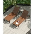thumbnail image 7 of FHVIT 2pcs Patio Outdoor Chaise Lounge, Aluminum Adjustable Pool Chair, No Assembly Required, 7 of 7