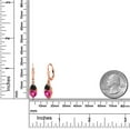 thumbnail image 3 of Gem Stone King 18K Rose Gold Plated Silver Pink Created Sapphire and Black Onyx Dangle Leverback Earrings for Women (2.32 Cttw, Gemstone September Birthstone, Heart Shape 6MM, Trillion 5MM), 3 of 4