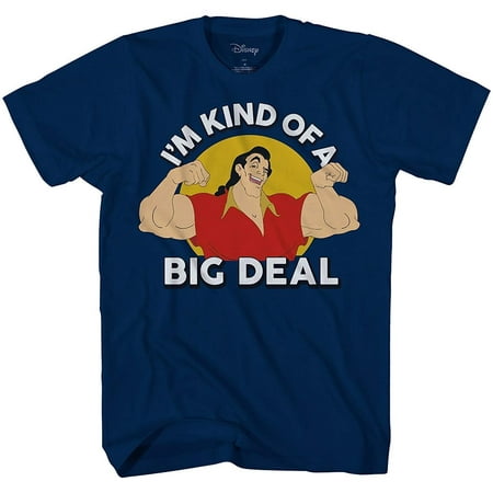 Disney Mens Beauty and The Beast Gaston Big Deal Disneyland World Tee Funny Humor Pun Adult Graphic T-Shirt
