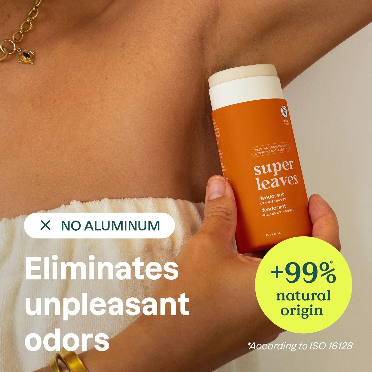 ATTITUDE super leaves, Plastic Free Deodorant, Orange Leaves