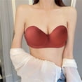 thumbnail image 3 of Kureaily Women Tube Top Wrap Chest Strapless Chest Pad Massage No Steel Ring Bra Womens Comfortable Bra, 3 of 5
