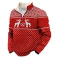 thumbnail image 5 of Heydday Christmas Sweatshirts for Men Graphic, Long Sleeve Mens Sweatshirts with Zipper, Loose Fit Sweatshirts for Men Big and Tall with Kangroo Pockets for Winter, 5 of 6