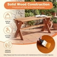 thumbnail image 4 of ELLEGNT 2 PCS 36" Solid Wood Backless Bench, Teak Oil Finish & Slatted Seat, Farmhouse Style for Patio，Garden，Entryway，Mudroom, 4 of 6