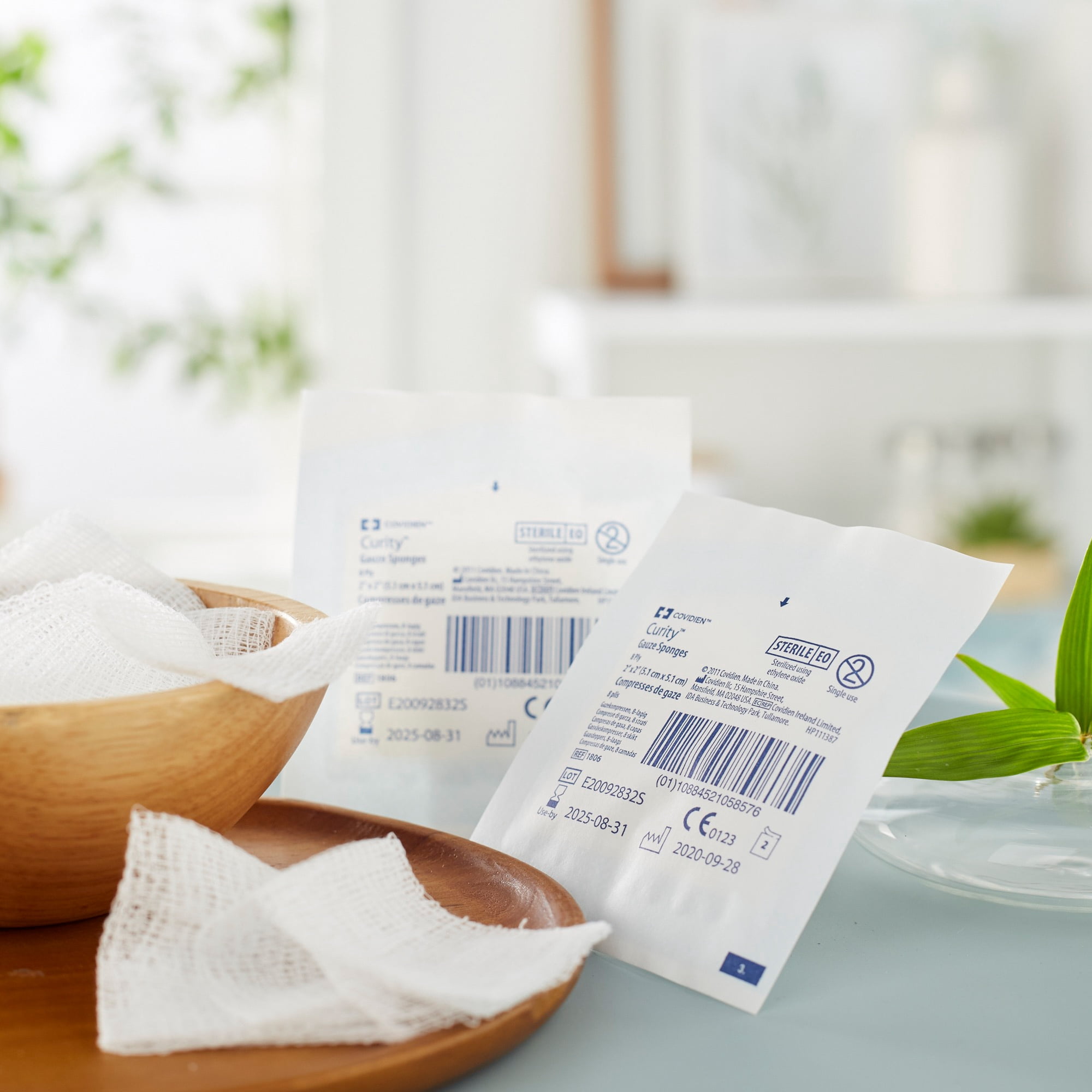 Curity Square USP Type VII Sterile 8-Ply Gauze Sponges, 2" x 2", 2 per Pack, 1500 Packs, 3000 Total