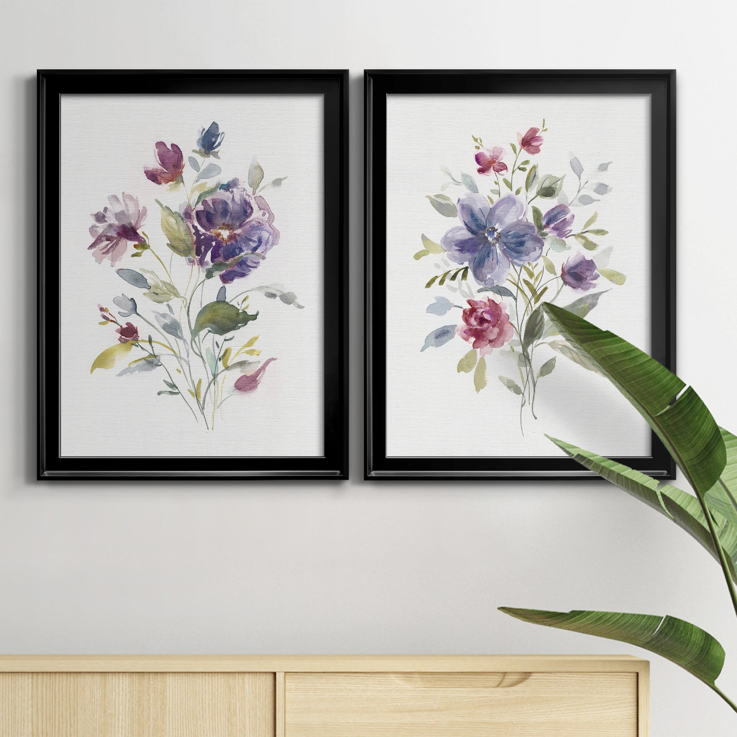 2 Piece Set Color Variety I Premium Framed Canvas - Ready to Hang - 22.5 x 30.5 Each - Black Frame