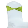thumbnail image 2 of MDS Pack of 10 Spandex Chair Bow Sash Bands Ties Without Buckle for Wedding - Apple Green, 2 of 6