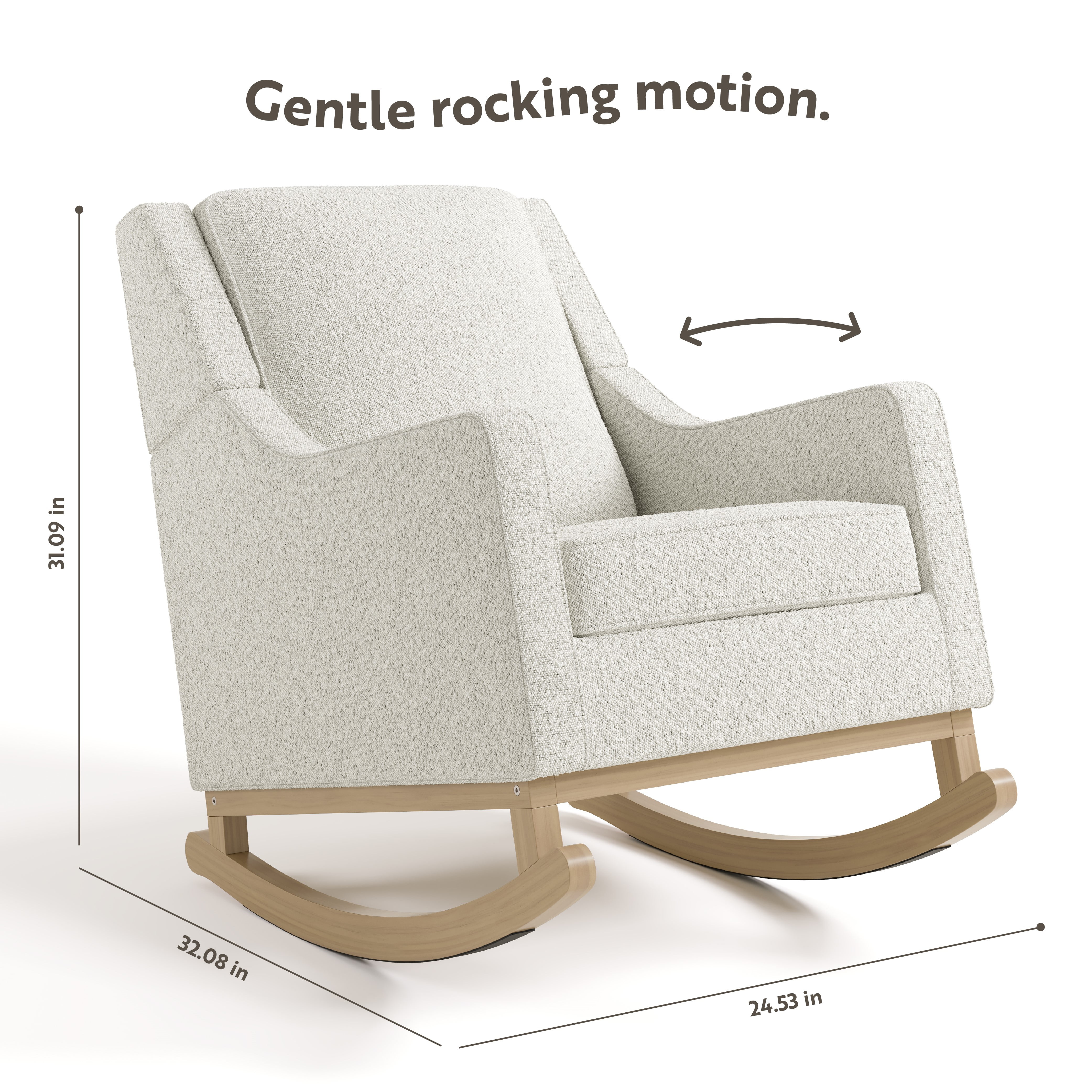 Storkcraft Pasadena Infant Nursery Rocker, Driftwood with Ivory Boucle