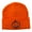 Orange, variant on Halloween Smile Jack o Lantern Embroidered Long Beanie - White OSFM