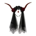 thumbnail image 3 of Diadema de Malla para Mujer, Diadema Artesanal, Decoración de Diseño Gótico, Diadema de Halloween, Diadema de Cosplay para Pelo Corto, Cosplay, 3 of 8