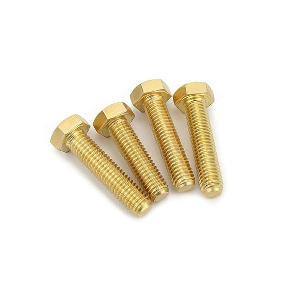 Fine Thread Brass Hexagon Bolts Hex Head Screws M8 M10 M12