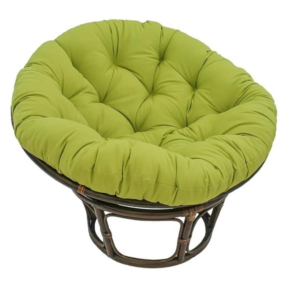 Twill Papasan Cushion 52 Inch, Mojito Lime - Round Floor Cushion Replacement, Tufted Papasan Pad for Chair, Indoor Bohemian Decor, 1 Count