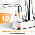 thumbnail image 3 of Sunrinx 4-Inch Bathroom Sink Faucet Chrome 2 Handle Centerset High Arc Swivel Faucet, 3 of 12
