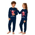 thumbnail image 7 of CUZIBR Toddler Boy Girl Pajamas Christmas Loungewear Set Long Sleeve Crew Neck Tops And Pants 2 PC Santa Claus Graphic Cozy Fall Nightwear,Navy,3-4 Years, 7 of 7