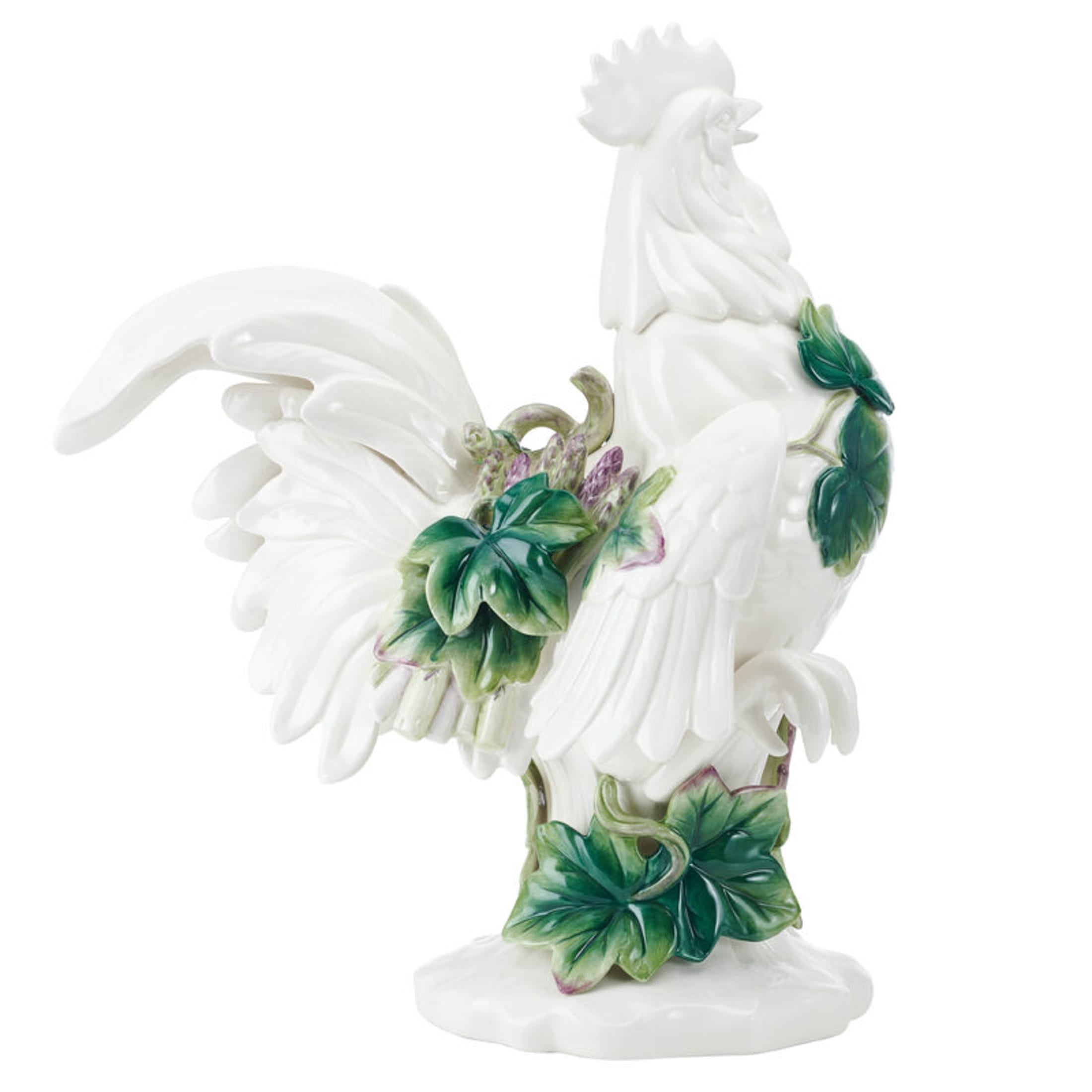 Fitz and Floyd Sicily 19" Green Rooster Earthenware Decorative Figurine