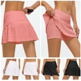thumbnail image 3 of Faldas de tenis para mujer con bolsillos Pantalones cortos interiores plisados 2 en 1 Entrenamiento Abanopi Falda deportiva, 3 of 7