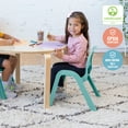 thumbnail image 5 of ECR4Kids Plastic Stackable SitRight Chair, 11in, Classroom Furniture, Seafoam, 4-Pack, 5 of 9
