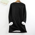 thumbnail image 6 of CFLVAEK Sherpa Sweatshirts for Women Thick Half Zip Long Sweatshirt Cozy Fleece Lined Long Sleeve Pullovers Solid Color Warm Winter Tops Black L, 6 of 9