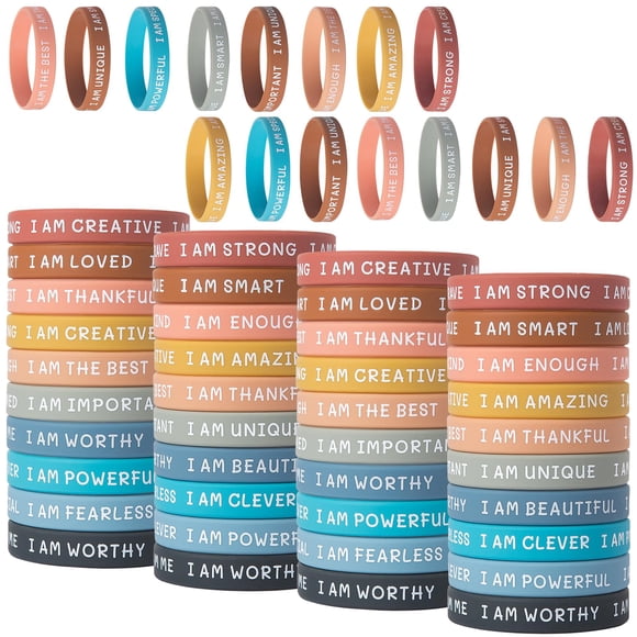 Pulseras de goma inspiradoras CYCLUSIVE, 60 unidades