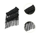 thumbnail image 6 of Segolike 1 Pair Latin Dance Arm Sleeves Competitions Shiny Comfortable Tassel Arm Sleeves Black, 6 of 7