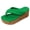 Green, variant on Clearence Women’s Summer Platform Slippers Clip-Toe Border Design Thick Sole Outdoor Slides Breathable Bathroom Shoes Non-Slip Cushioned House Sandals