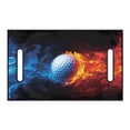 thumbnail image 3 of Jeiento Golf Ball Golf Cart Seat Cover Universal Fit for Most Club Car Golf Cart Decorations Gifts for Women Men Suitable for All Seasons, Ice and Fire Design, 3 of 5