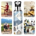 thumbnail image 7 of Yayeee 33oz Insulated Water Bottle Double Wall Stainless Steel with Flip Straw Lid, Winter Village Serenity, 7 of 7