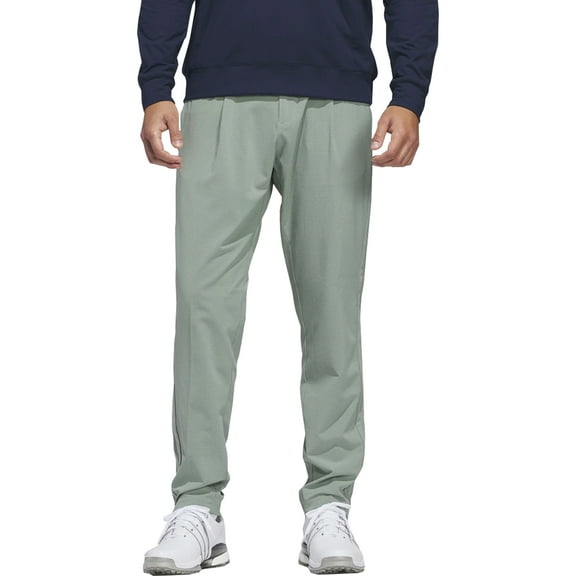 Adidas Men's Ultimate365 Tour Pleated Casual Pants, 42W30L Silver/Green -