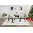 thumbnail image 6 of Modern Dining Table Set for 4 with Boucle Chairs, Rectangular Kitchen Table Featuring Storage Shelf and Marble Top, Beige Space Saving Furniture for Small Homes, 6 of 7