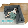 thumbnail image 6 of VANACC Sofa Bed, 85 Inch Sleeper Sofa with Pull Out Sofa Bed, L Shaped Couch with Storage Seat, Sectional Couches for Living Room Apartment, Grey Linen Sofa Couch, 6 of 9