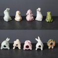 thumbnail image 2 of AVEKI Cute Rabbit Ornament Decoration,Micro Landscape Ornaments,Creative Ceramics Rabbit Statue,Mini Animals Fish Tanks,Bonsai Accessories(Yellow Rabbit) A0513, 2 of 8