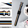 thumbnail image 3 of Pride Rainbow Watch Band Compatible Con Apple Watch 38 Mm, 40 Mm, 41 Mm, 42 Mm, 44 Mm, 45 Mm, 49 Mm, Correa De Silicona De Repuesto Para Iwatch Series 10, 9, 7, 6, 5, 4, 3, 2, 1, Regalos Unisex Para M, 3 of 5
