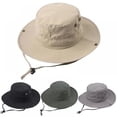 thumbnail image 4 of Prettyui Wide Brim Boonie Hat UV Protection Fishing Hat Waterproof Bucket Hat Summer Outdoor Hiking Safari Sun Hat For Men/Women, 4 of 5