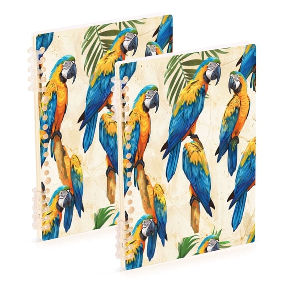 Notebook 8.3x5.7x0.4 Inch One Sizex1 Journey Note Diary Hardcover Notebook 60 Pages,80g Paper Writing Smooth and Not Easy to Break Cartoon Colored Parrot