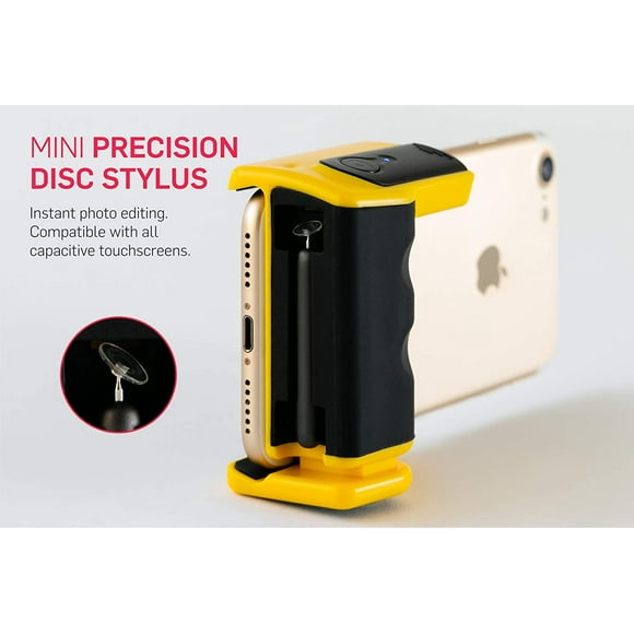 Adonit PhotoGrip Shutter Remote Bluetooth Selfies with Tripod Phone Grip Camera Stable Shots, for iPhone X/XR/ XS