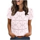 thumbnail image 2 of Craaazy Women's Relaxed Fit Crew Neck Blouse, Solid Color Short Sleeve Lace Eyelet Top, Loose Comfy Floral Lace Casual Tee for Summer Gifts, 2 of 6