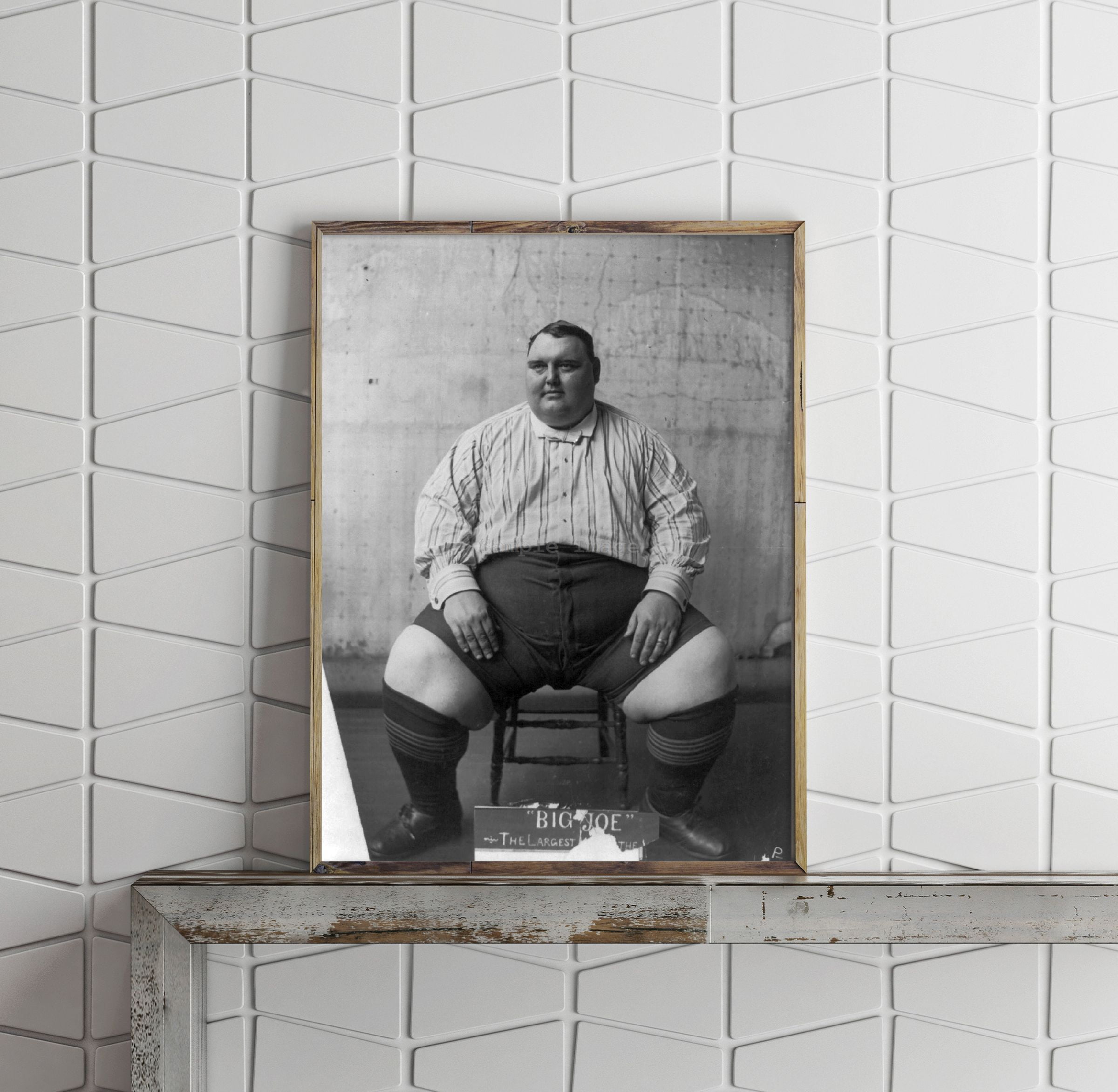 Photo Big Joe, largest man in the world, c1903