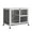 Grey, variant on PawHut Indoor Rabbit Hutch with Wheels, Bunny Cage Guinea Pig House Small Animals Habitat W/ Top Access, Ramp, Pull Out Tray, Brown