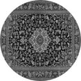 thumbnail image 1 of Ahgly Company Indoor Round Medallion Gray Traditional Area Rugs, 3' Round, 1 of 1