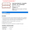 thumbnail image 2 of Valve Cover Gasket Set - Compatible with 2007 - 2011 Jeep Wrangler 2008 2009 2010, 2 of 2