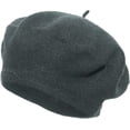 thumbnail image 3 of CoCopeaunts Beret Hat Winter French Hat Girls Solid Color Fashion Thin Autumn Spring Beret Hats for Women Men Felt Berets, 3 of 8