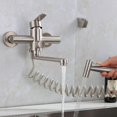thumbnail image 2 of Wall-mounted Kitchen Mixer Tap With Spray Gun, Kitchen Sink, Stainless Steel Faucet, Hot/cold Water, Laundry Tub, Rotatable, 2 of 5