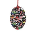 thumbnail image 1 of Adorno acrílico para árbol de Navidad | Diseño de pista de carreras transparente y ligero | Decoración navideña duradera | Decoración navideña colgante | Ideal para la pared de la ventana de la, 1 of 2