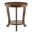 thumbnail image 6 of Powell Kendall Round Indoor Accent Side Table with Shelf, 24" Tall, Hazelnut Brown, 6 of 12