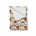 thumbnail image 2 of Roses Soft Flannel Fleece Throw Blanket, Romantic Nostalgic Composition with Flourishing Rose Bouquets Vintage Style Floral, Cozy Plush for Indoor and Outdoor Use, 50" x 60", Multicolor, by Ambesonne, 2 of 6