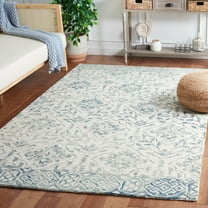 Safavieh Dip Dye Beranadette Floral Wool Area Rug, Blue/Ivory, 4' x 6'