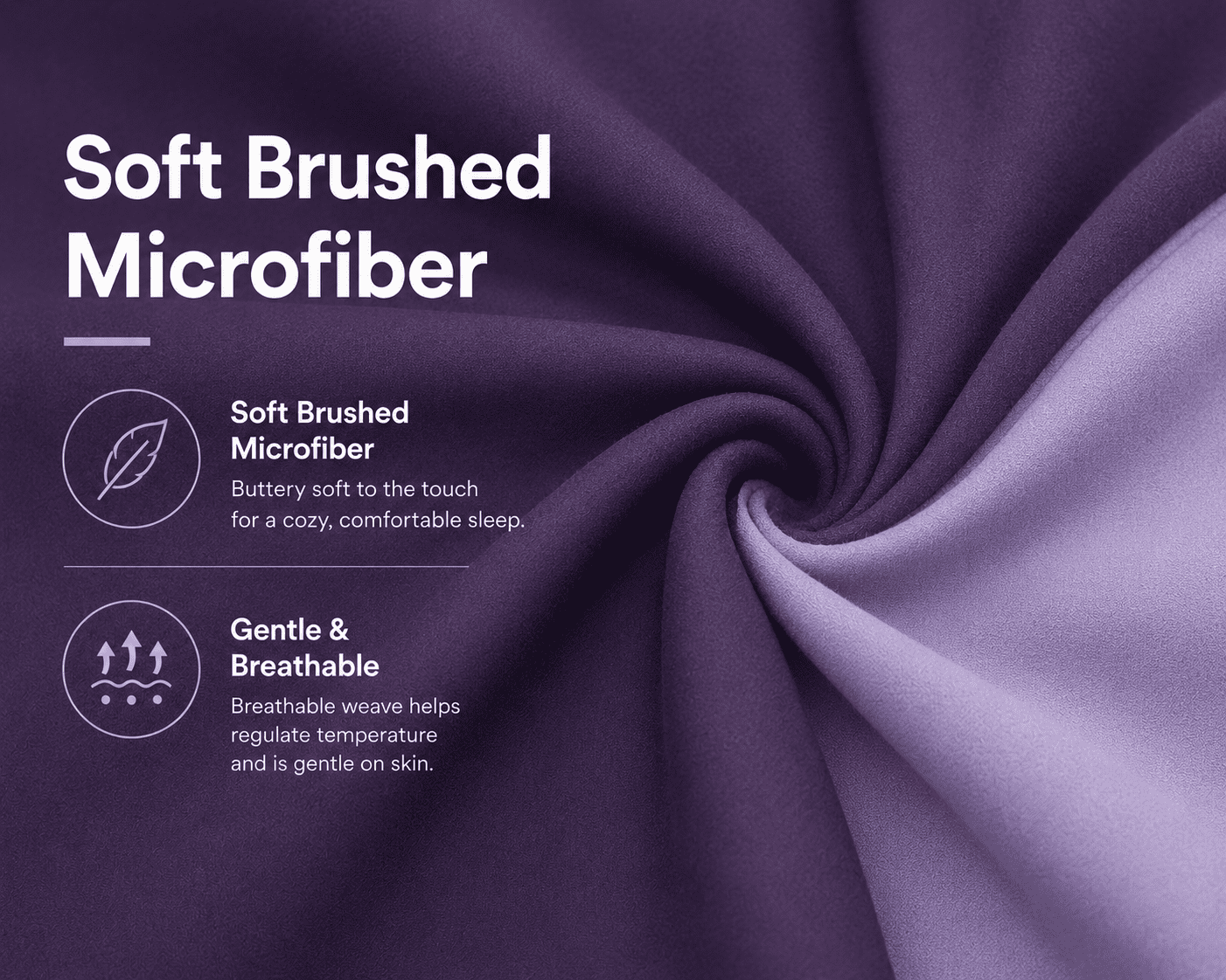 Evolive All Season Pre Washed Soft Microfiber Down Alternative Reversible Comforter with Box Stitching (Purple/Lavender, Full/Queen)