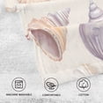 thumbnail image 5 of Yayeee 2 Pack Hand Towels for Bathroom 100% Cotton 16" x 28" Kitchen Towel, Orange Watercolor Seashells, 5 of 7