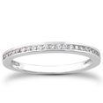 thumbnail image 1 of 14k White Gold SlenderDiamond Wedding Ring Band Set 1/2 SZ 6, 1 of 3